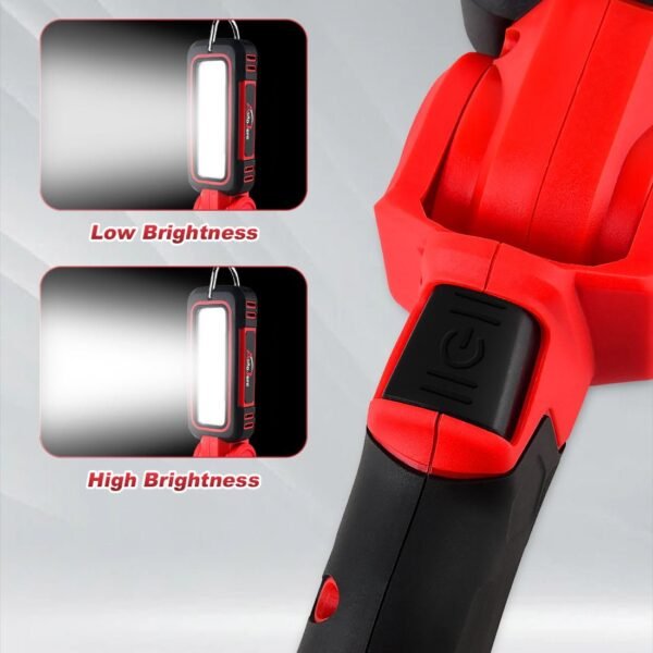 Cordless LED Work Light for Milwaukee m18 18V 2500LM Battery Light with Hook Portable Inspection Light for Car Repair, Workshop, Camping, Outdoor (2 Modes, NO Battery) - Image 3